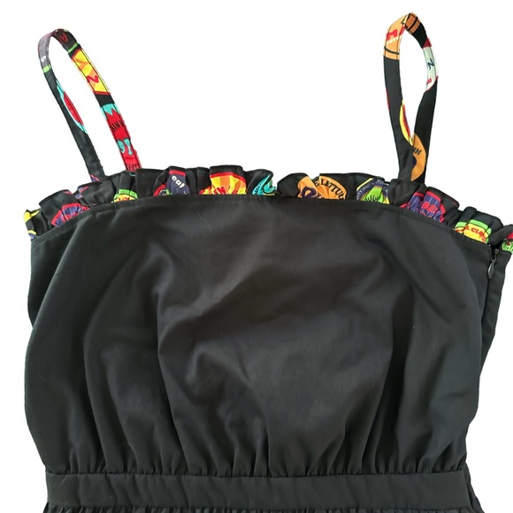 Moschino black mini dress with pockets and side zipper. Size 40 is(6-8)NWT $395 - Picture 12 of 15